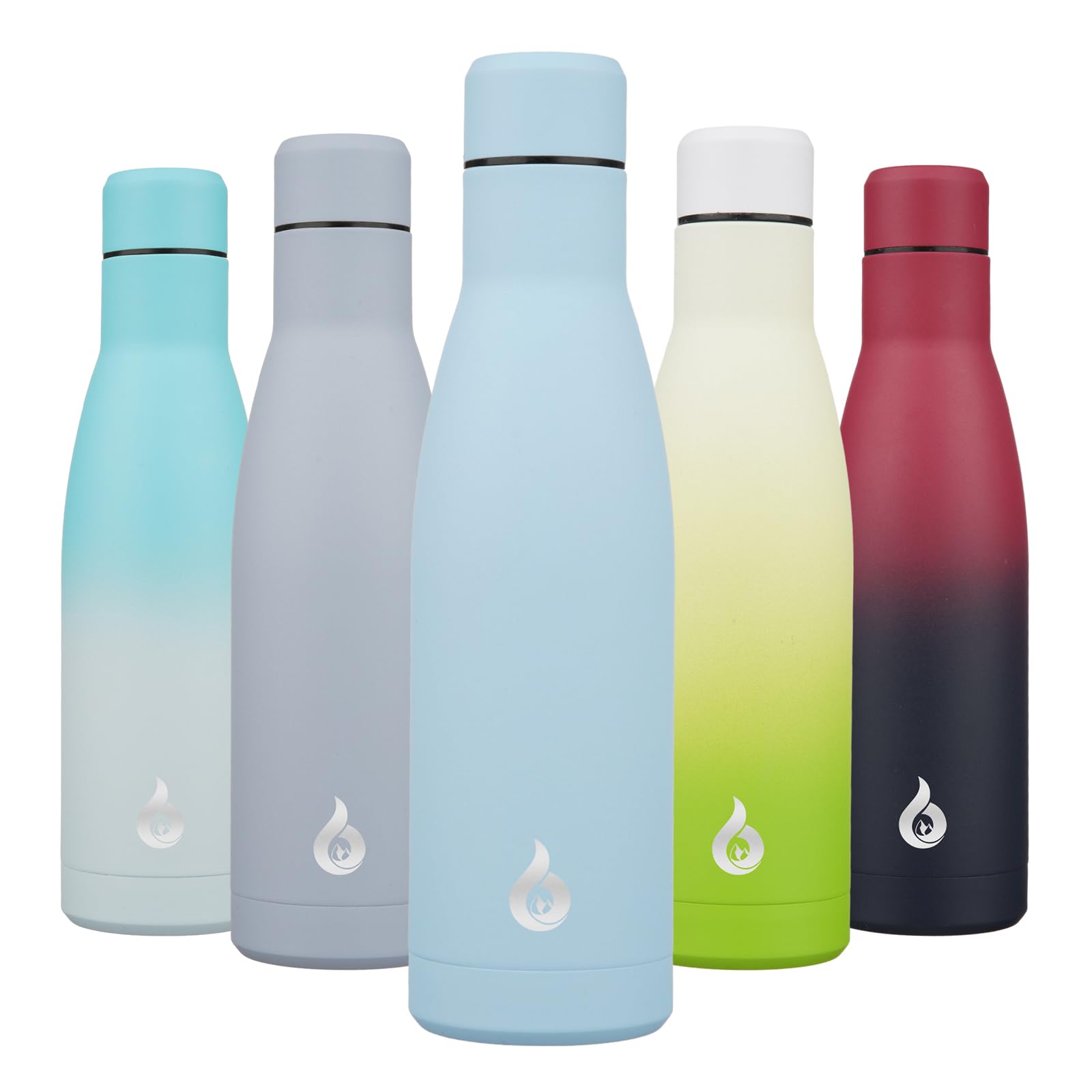 BJPKPK 25oz Insulated Stainless Steel Water Bottles Reusable Metal Travel Sports Water Bottle Keep Cold and Hot,Elegant Green