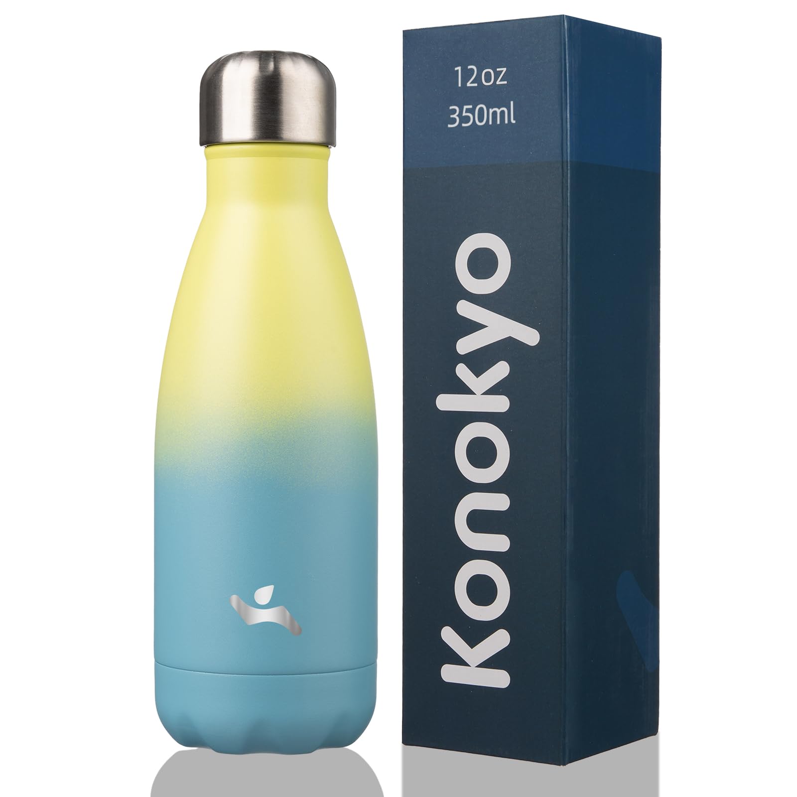 Insulated Water Bottles,12 oz Double Wall Stainless Steel Vacumm Metal Flask for Sports Travel,Mint