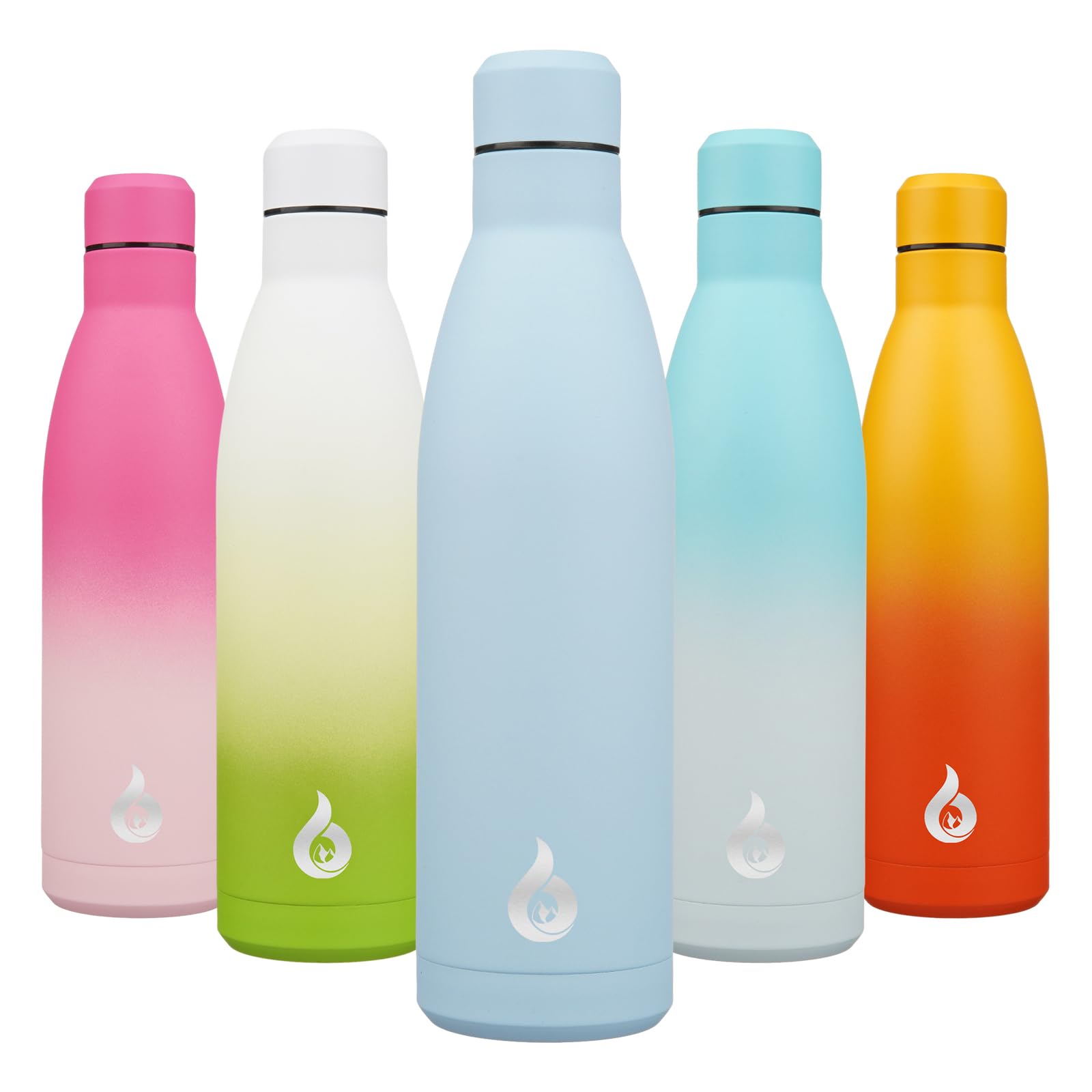 BJPKPK 25oz Insulated Stainless Steel Water Bottles Reusable Metal Travel Sports Water Bottle Keep Cold and Hot,Elegant Green