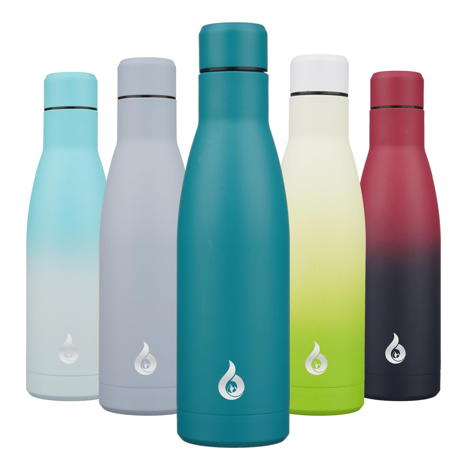 BJPKPK 25oz Insulated Stainless Steel Water Bottles Reusable Metal Travel Sports Water Bottle Keep Cold and Hot,Elegant Green