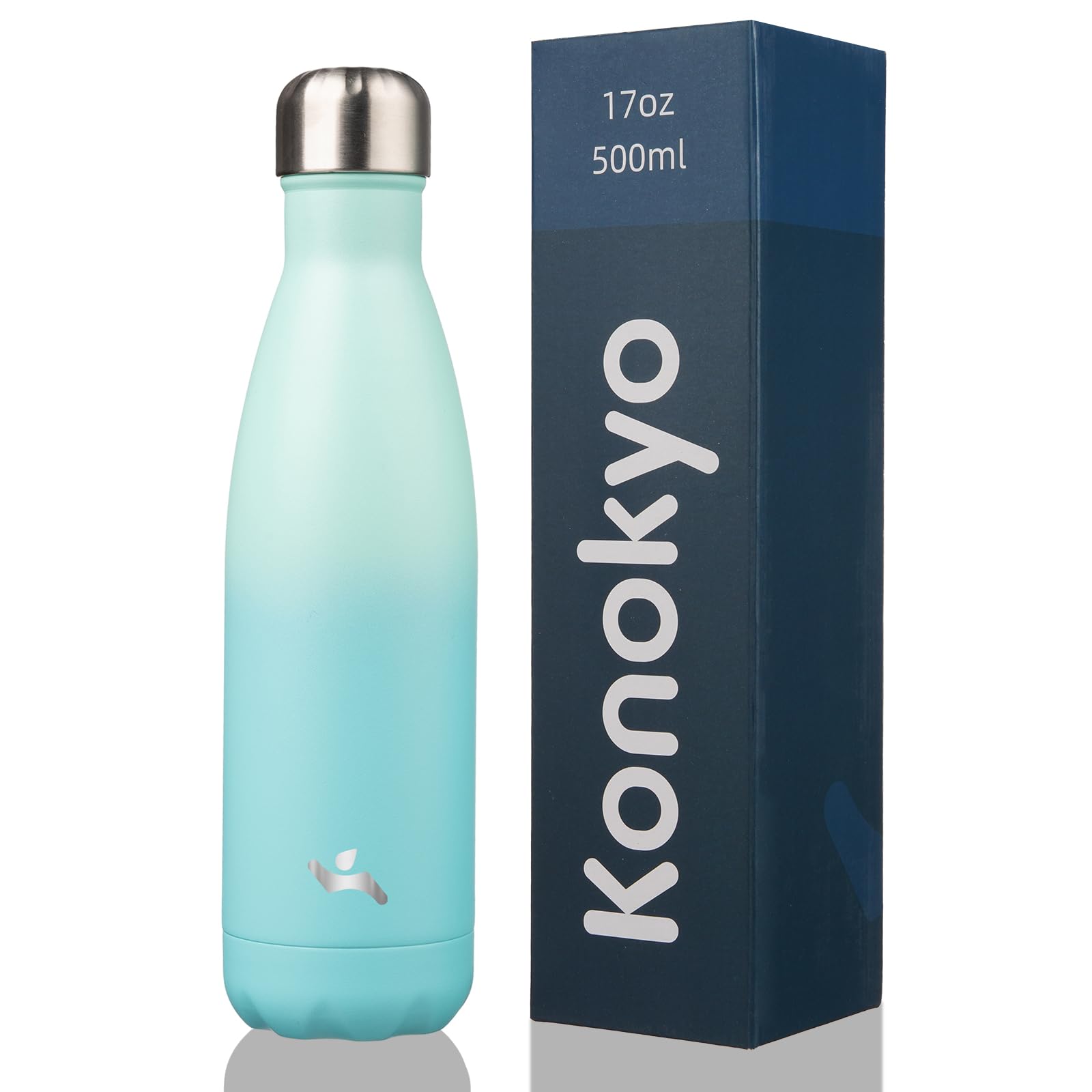 Insulated Water Bottles,12 oz Double Wall Stainless Steel Vacumm Metal Flask for Sports Travel,Mint