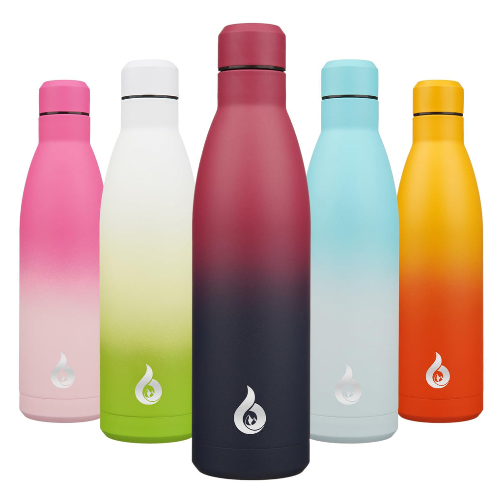 BJPKPK 25oz Insulated Stainless Steel Water Bottles Reusable Metal Travel Sports Water Bottle Keep Cold and Hot,Elegant Green