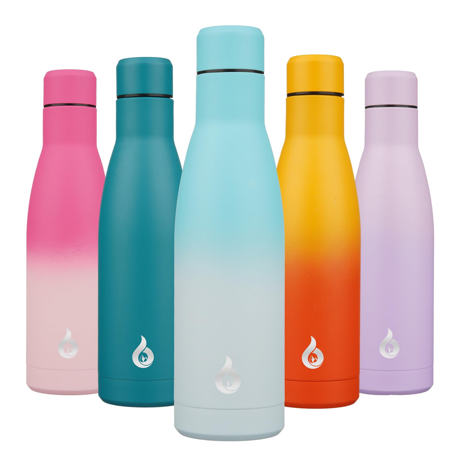 BJPKPK 25oz Insulated Stainless Steel Water Bottles Reusable Metal Travel Sports Water Bottle Keep Cold and Hot,Elegant Green