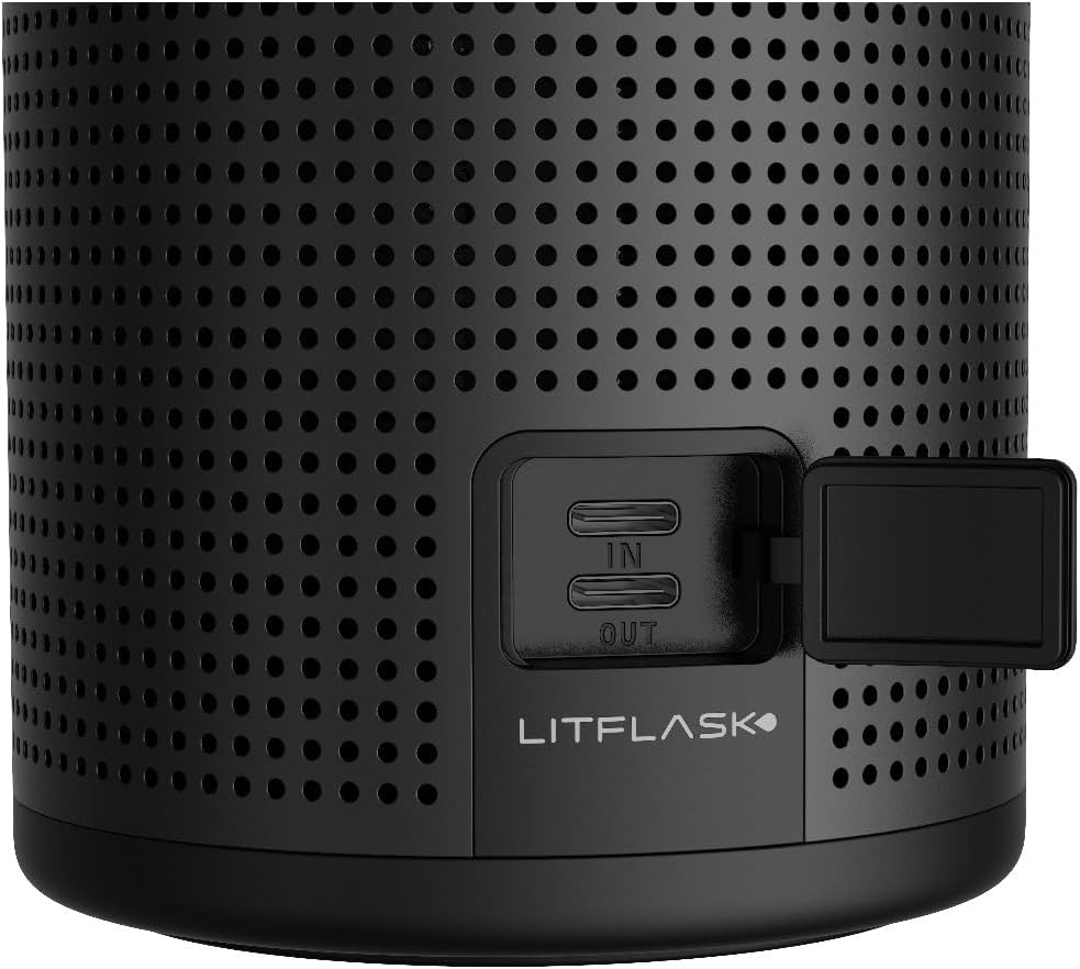 LitFlask Smart Water Bottle, Ultra Premium Bluetooth Speaker, Portable Charging, 20oz Stainless Steel. Oprah’s Favorite Things 2024