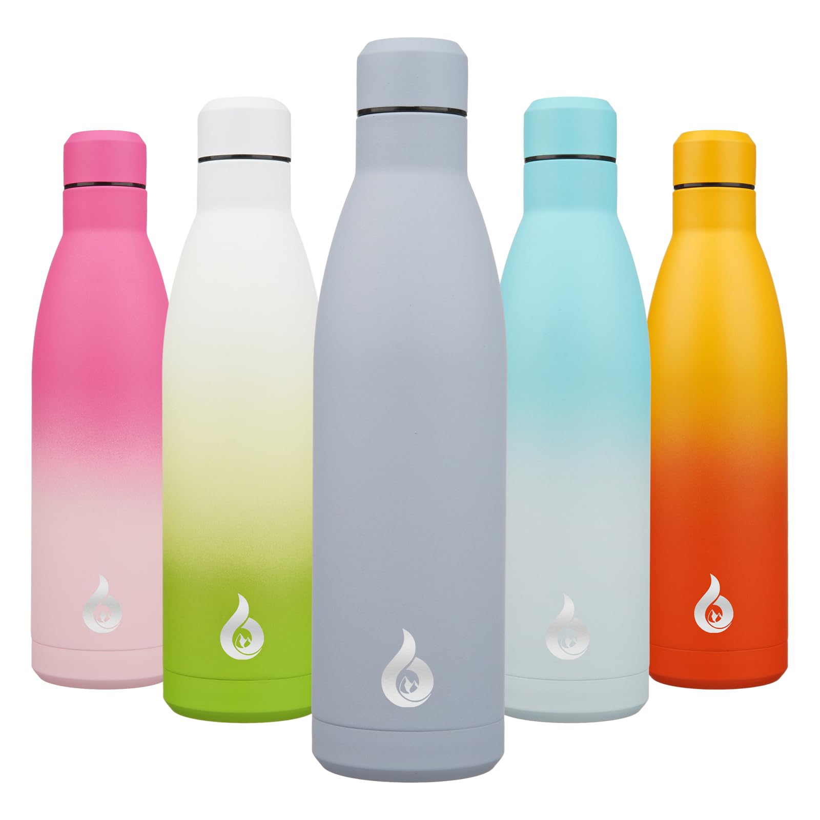 BJPKPK 25oz Insulated Stainless Steel Water Bottles Reusable Metal Travel Sports Water Bottle Keep Cold and Hot,Elegant Green