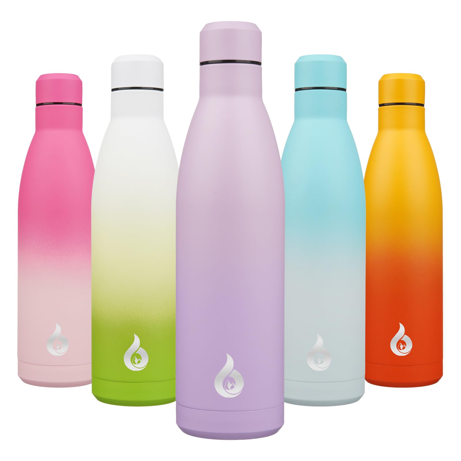 BJPKPK 25oz Insulated Stainless Steel Water Bottles Reusable Metal Travel Sports Water Bottle Keep Cold and Hot,Elegant Green