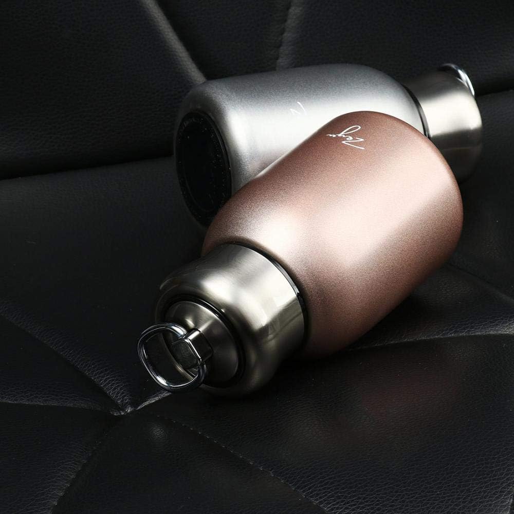 Mini Vacuum Insulated Water Bottle,Mini Water Bottles,9 oz Vacuum Bottle with Leakproof Stainless Water for Coffee Hot and Cold Drink,Portable Sport (Silver)