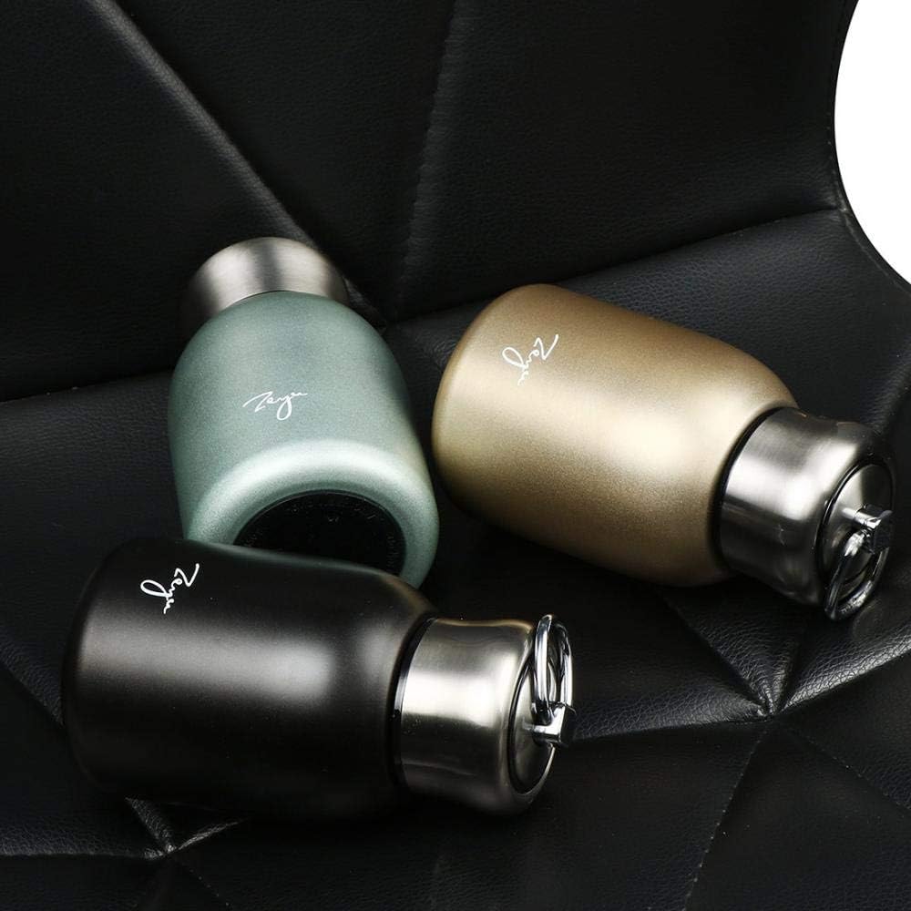 Mini Vacuum Insulated Water Bottle,Mini Water Bottles,9 oz Vacuum Bottle with Leakproof Stainless Water for Coffee Hot and Cold Drink,Portable Sport (Silver)