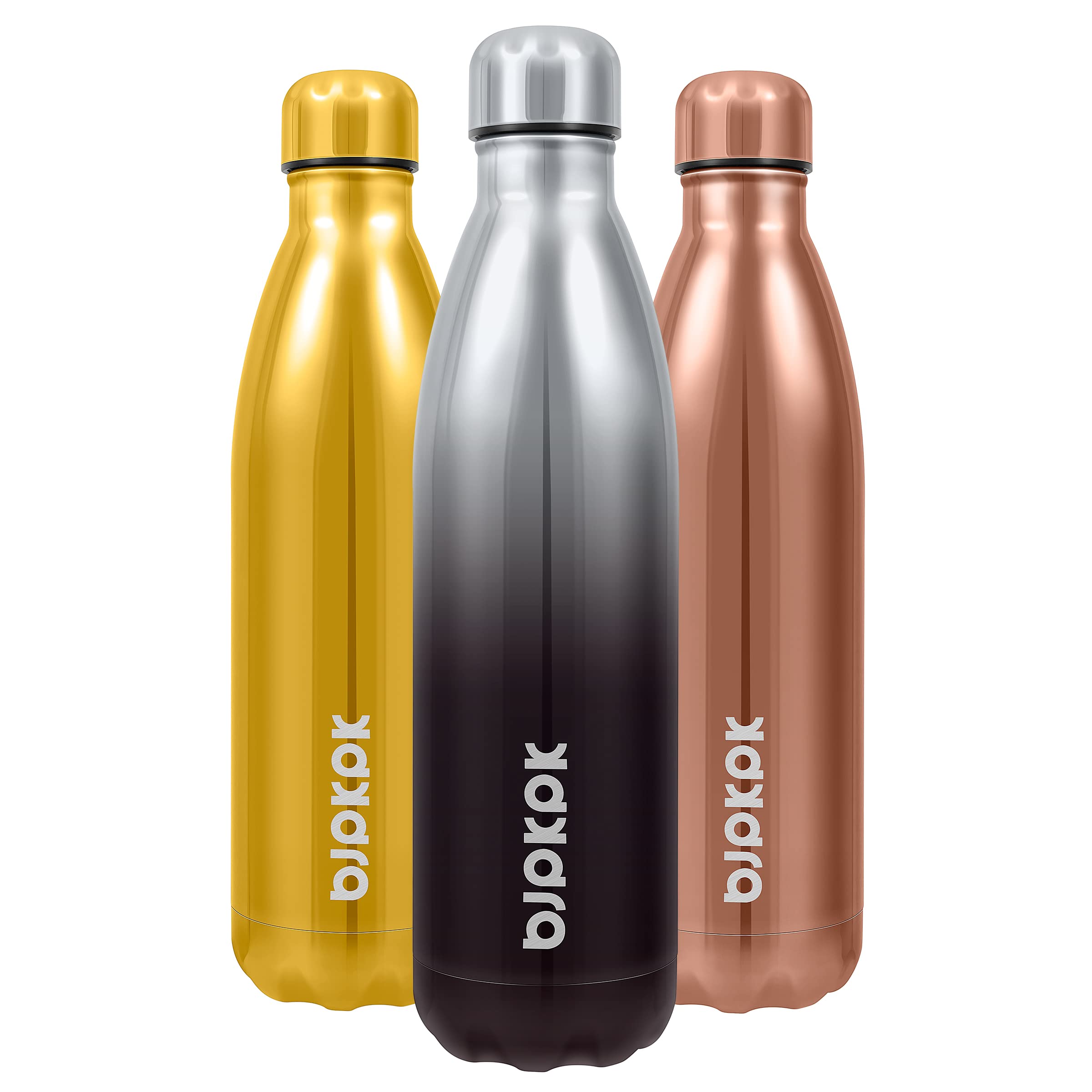 BJPKPK 12oz Water Bottles Stainless Steel Double Wall Vacuum Insulated Small Water Bottles for Travel,Lake Blue