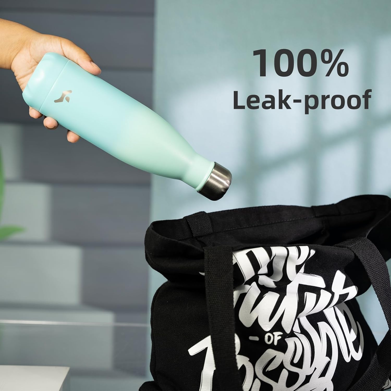 Insulated Water Bottles,12 oz Double Wall Stainless Steel Vacumm Metal Flask for Sports Travel,Mint