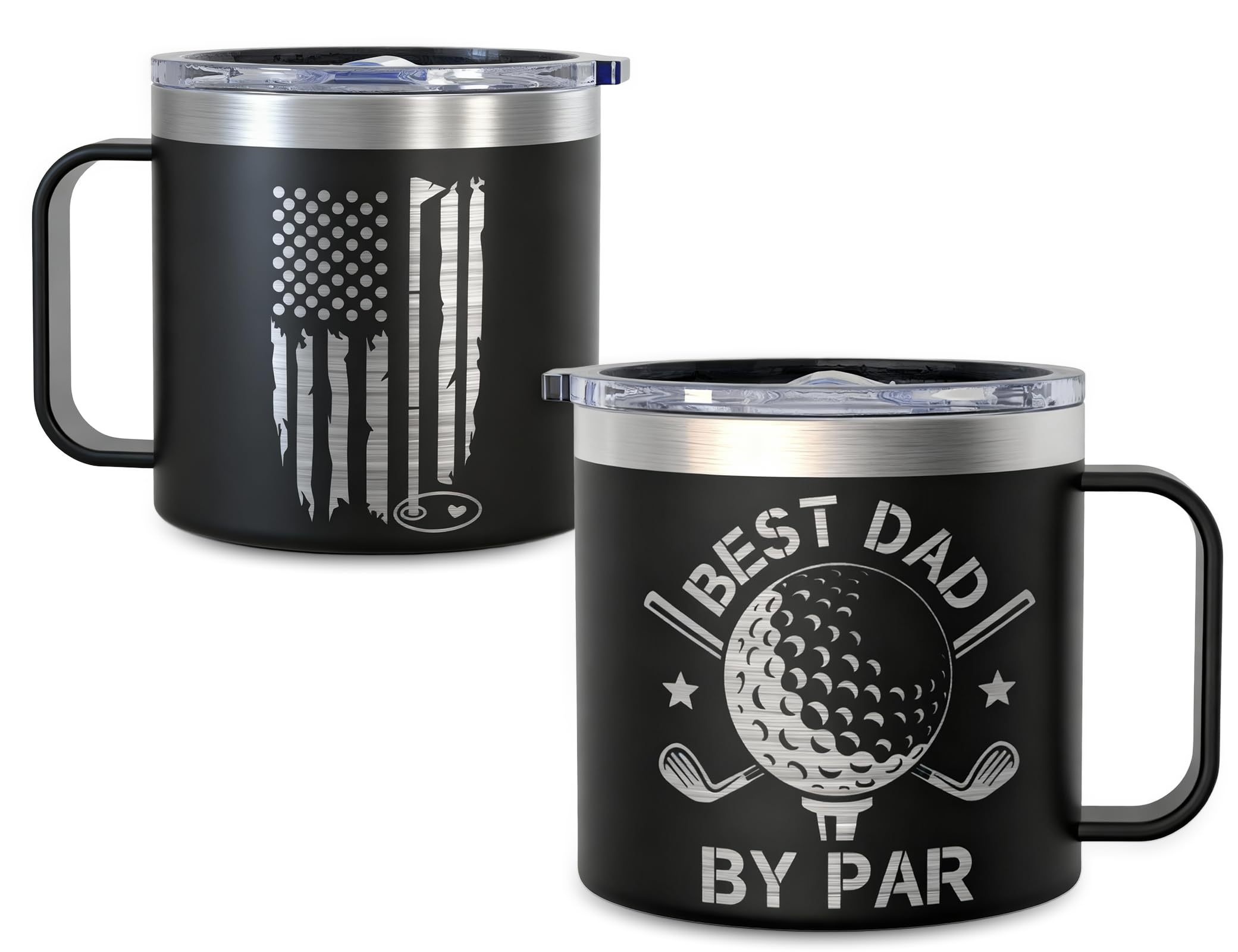 Golf Gifts for Dad from Daughter Son, Golf Dad Father's Day Christmas Birthday Gifts for Men, 20oz Stainless Steel Double Wall Vacuum Insulated Tumbler with Lid Straws