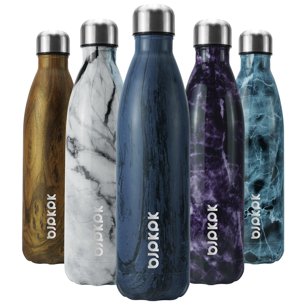 BJPKPK 25oz Insulated Stainless Steel Water Bottles Reusable Metal Travel Sports Water Bottle Keep Cold and Hot,Elegant Green