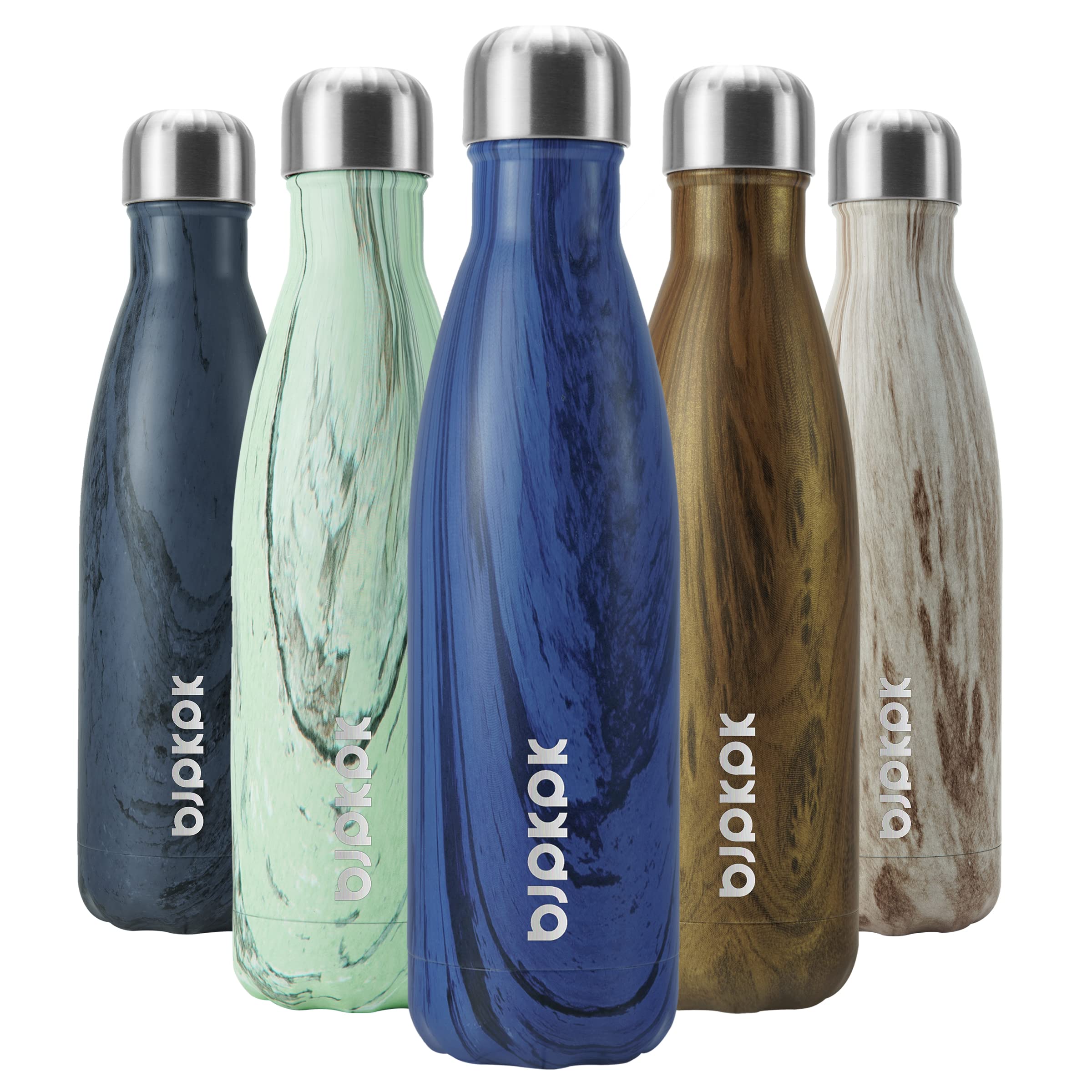 BJPKPK 25oz Insulated Stainless Steel Water Bottles Reusable Metal Travel Sports Water Bottle Keep Cold and Hot,Elegant Green