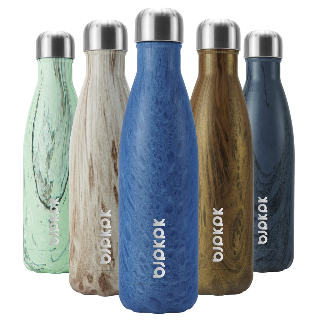 BJPKPK 25oz Insulated Stainless Steel Water Bottles Reusable Metal Travel Sports Water Bottle Keep Cold and Hot,Elegant Green