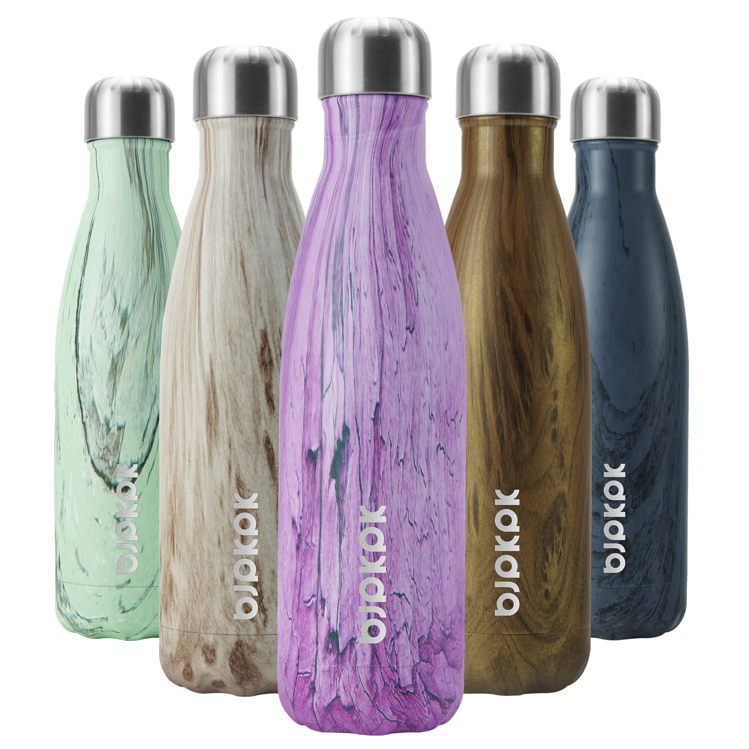 BJPKPK 25oz Insulated Stainless Steel Water Bottles Reusable Metal Travel Sports Water Bottle Keep Cold and Hot,Elegant Green