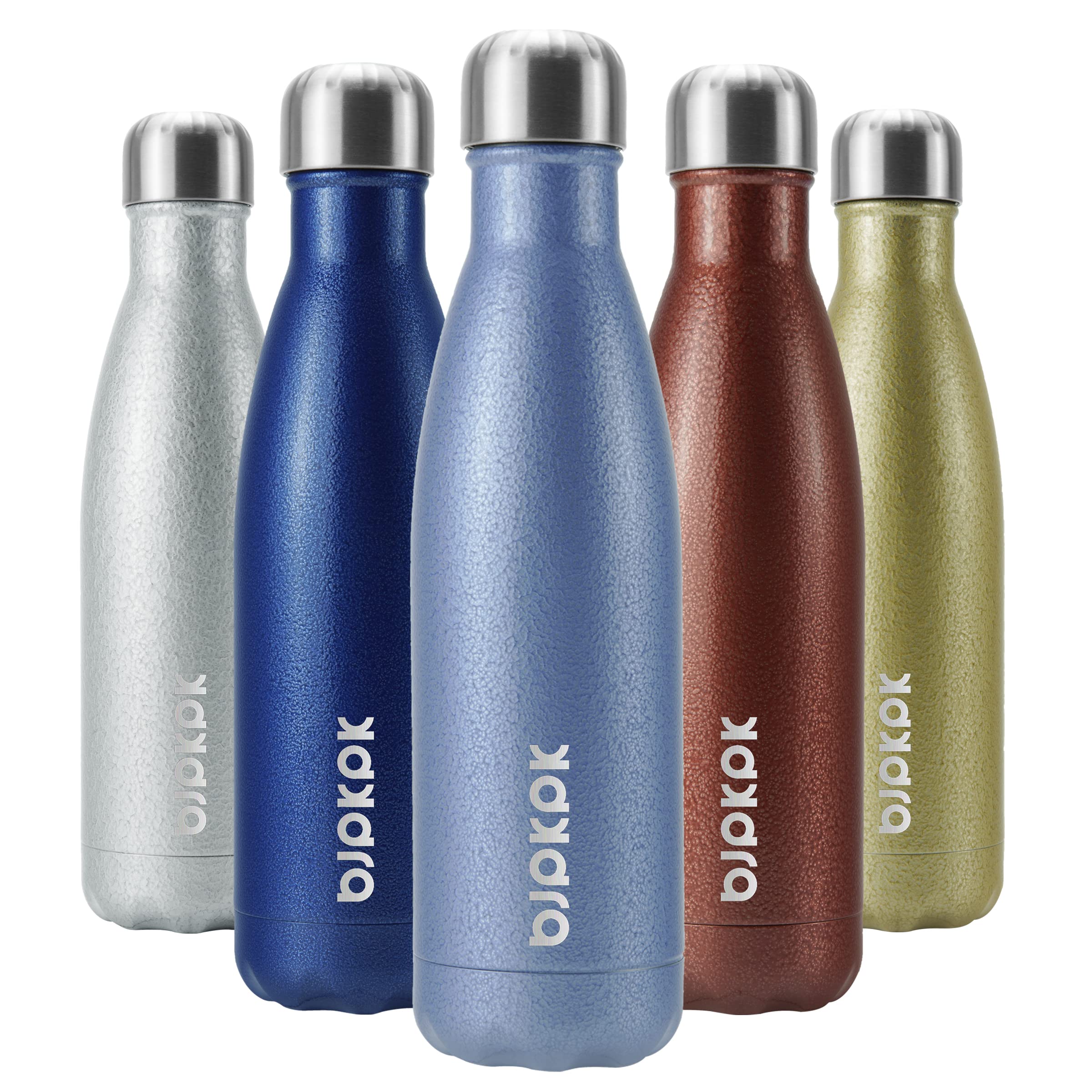BJPKPK 25oz Insulated Stainless Steel Water Bottles Reusable Metal Travel Sports Water Bottle Keep Cold and Hot,Elegant Green