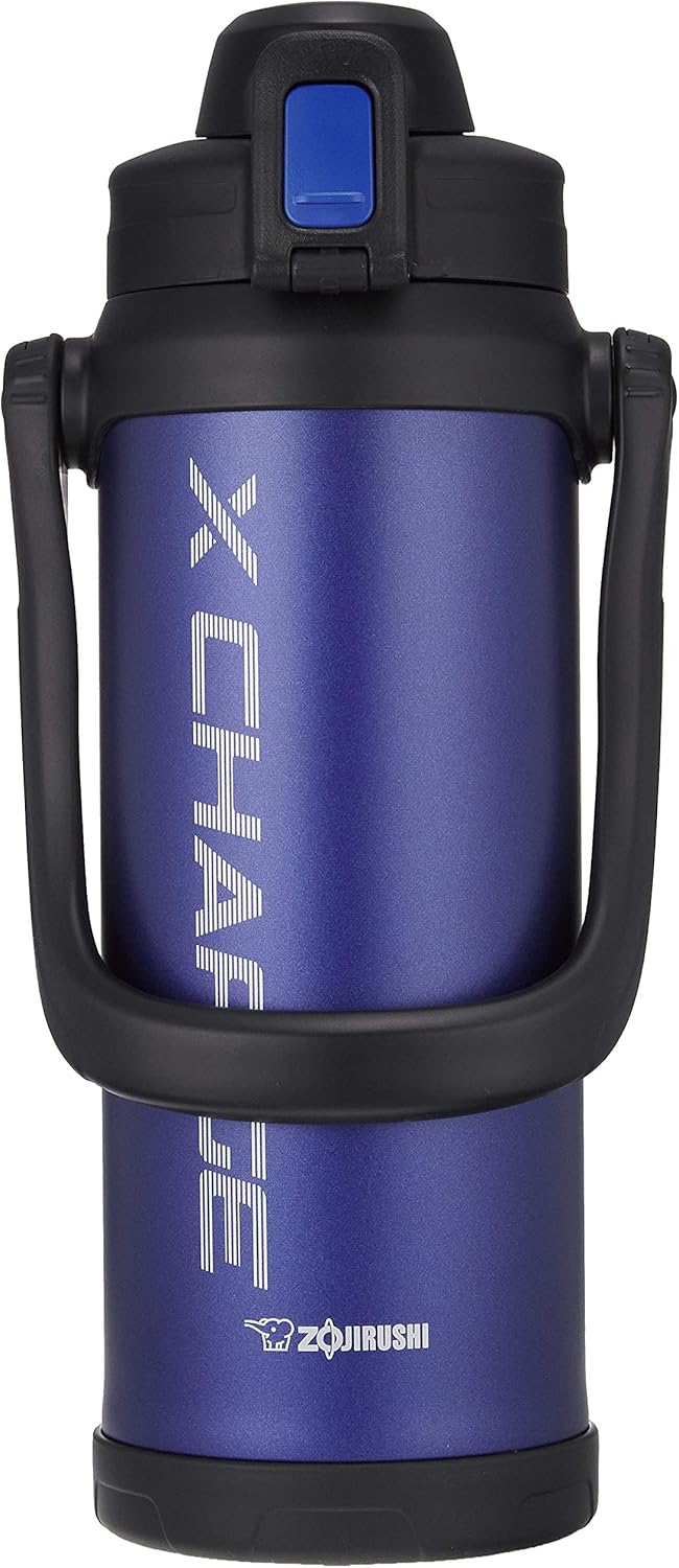 Zojirushi SD-BD20-AD Zojirushi Water Bottle, Direct Drinking, Sports Type, Stainless Steel Jug Bottle, 0.7 gal (2.06 L), Navy