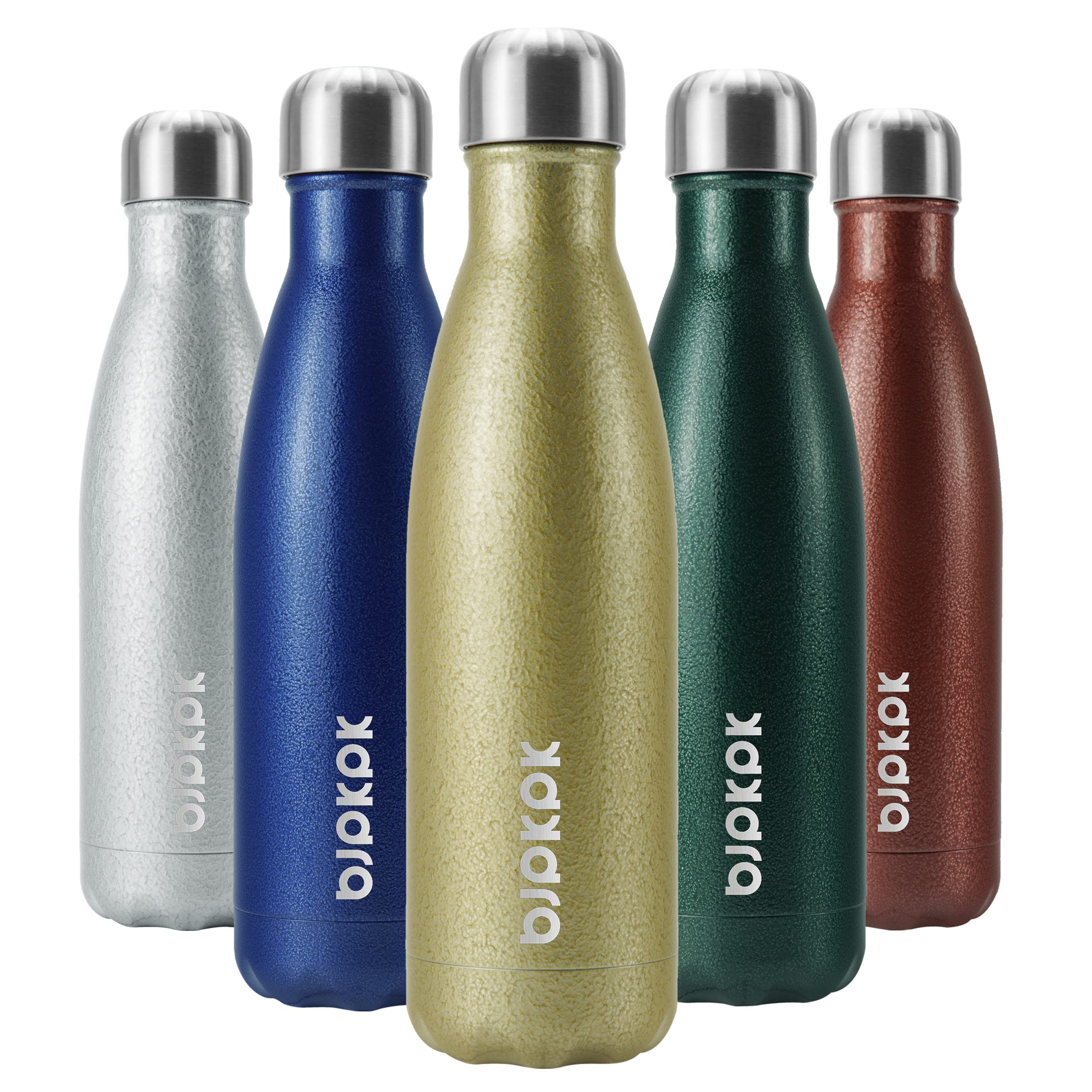 BJPKPK 25oz Insulated Stainless Steel Water Bottles Reusable Metal Travel Sports Water Bottle Keep Cold and Hot,Elegant Green