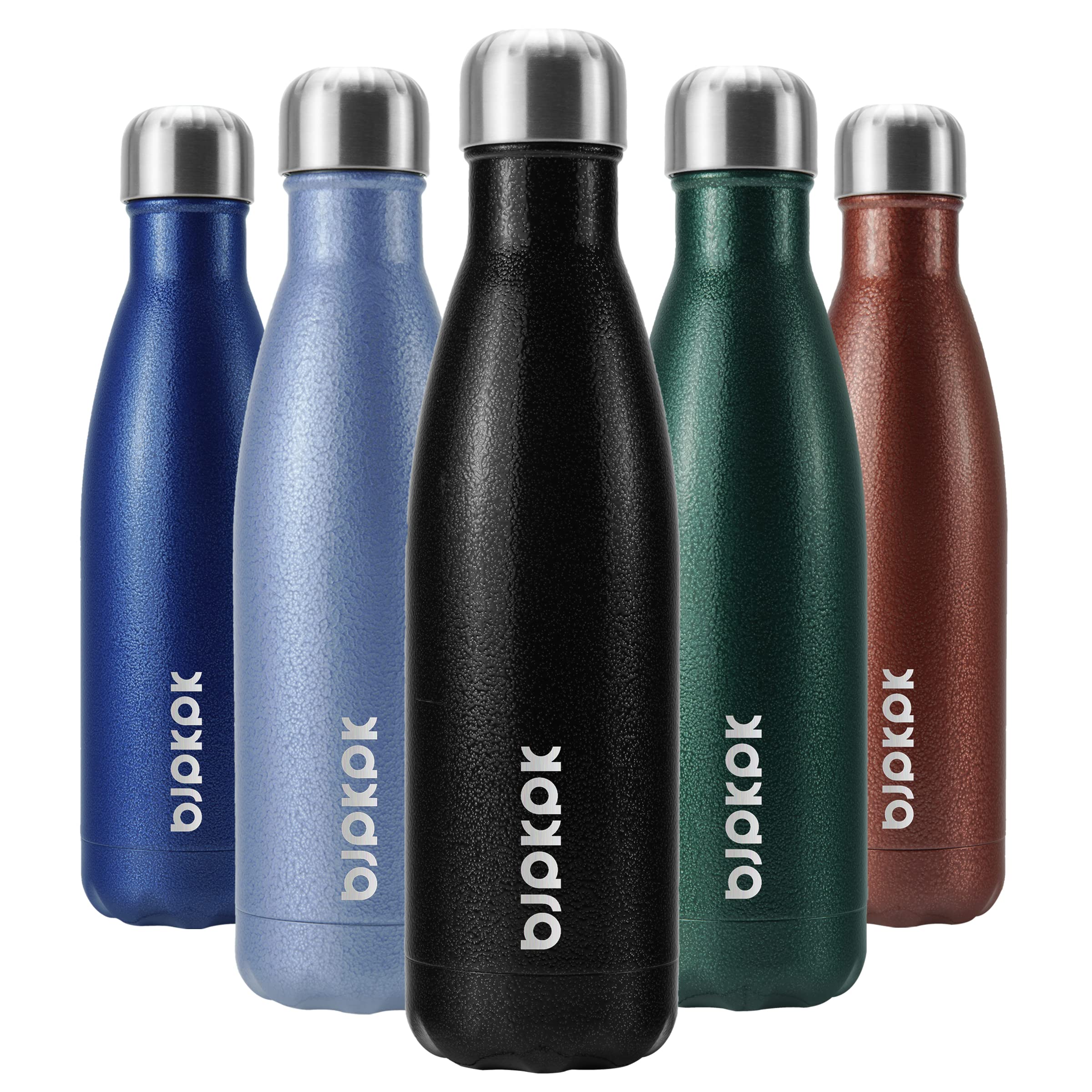 BJPKPK 25oz Insulated Stainless Steel Water Bottles Reusable Metal Travel Sports Water Bottle Keep Cold and Hot,Elegant Green