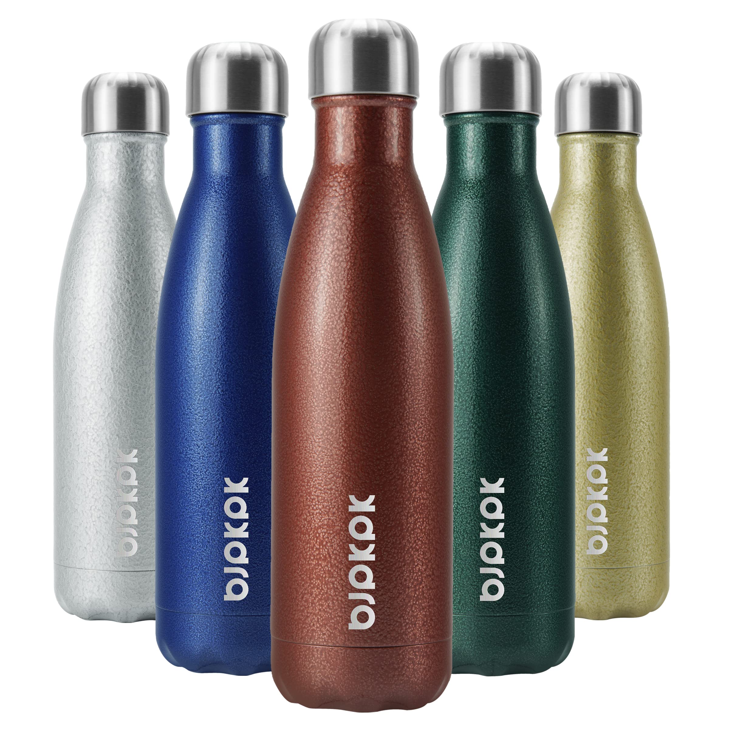 BJPKPK 25oz Insulated Stainless Steel Water Bottles Reusable Metal Travel Sports Water Bottle Keep Cold and Hot,Elegant Green