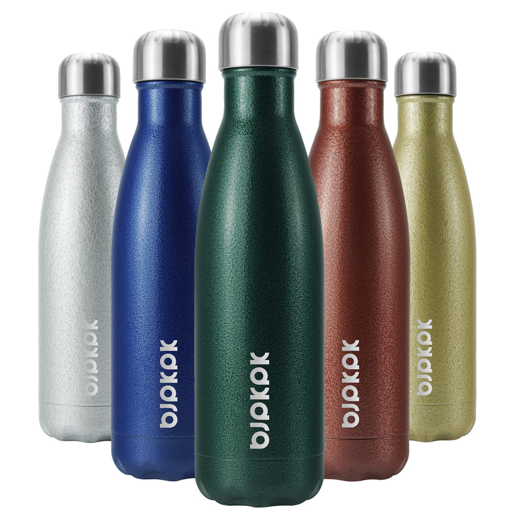 BJPKPK 25oz Insulated Stainless Steel Water Bottles Reusable Metal Travel Sports Water Bottle Keep Cold and Hot,Elegant Green