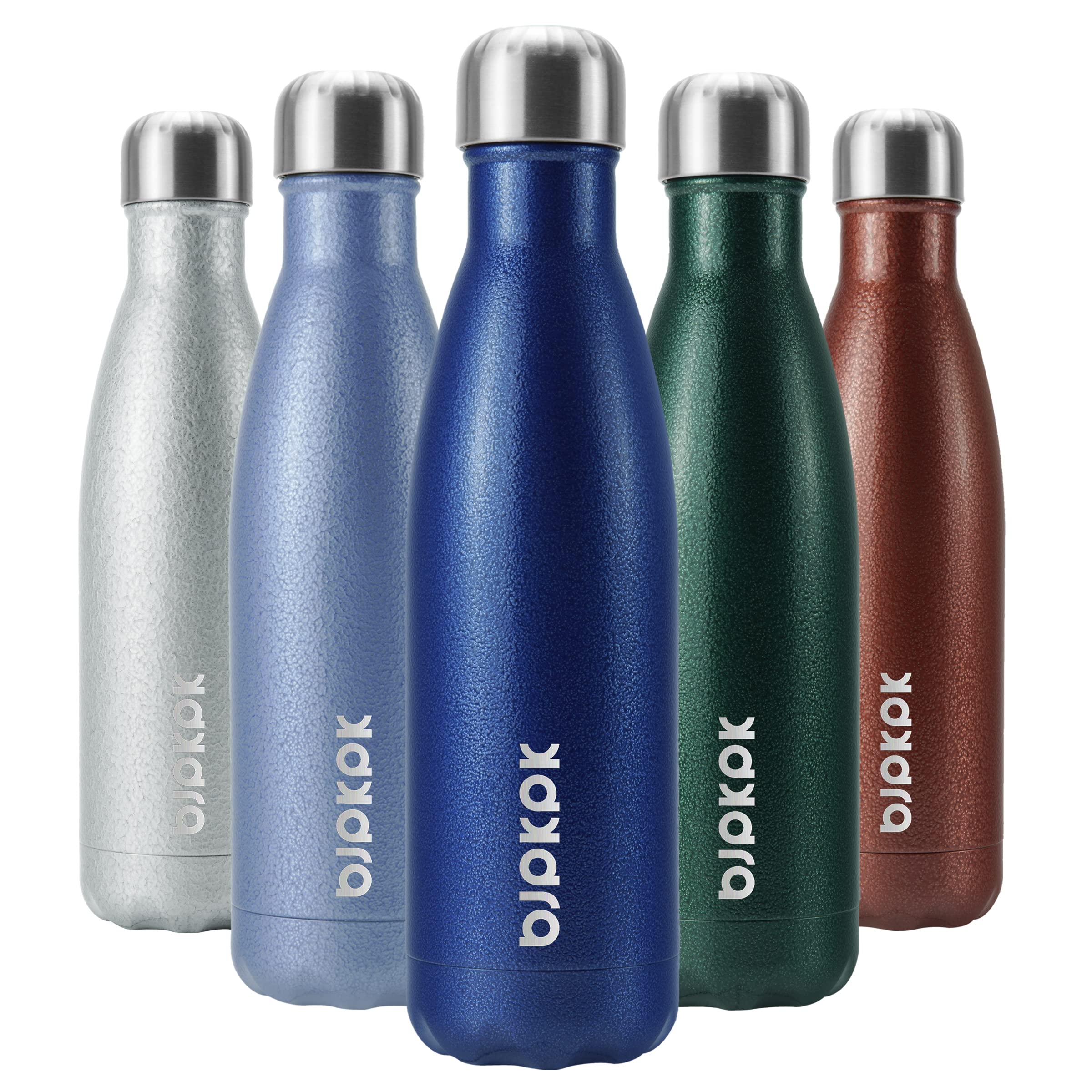 BJPKPK 25oz Insulated Stainless Steel Water Bottles Reusable Metal Travel Sports Water Bottle Keep Cold and Hot,Elegant Green