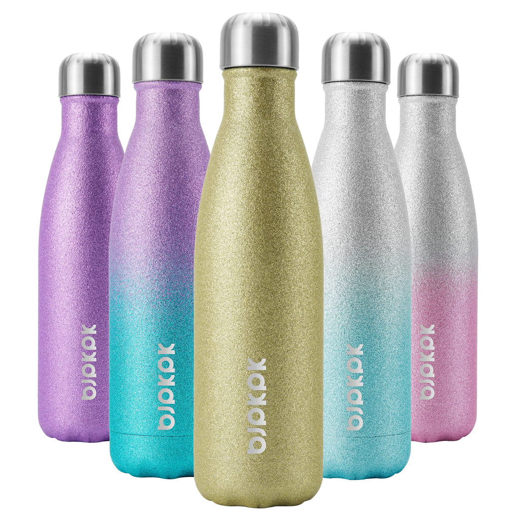 BJPKPK 25oz Insulated Stainless Steel Water Bottles Reusable Metal Travel Sports Water Bottle Keep Cold and Hot,Elegant Green