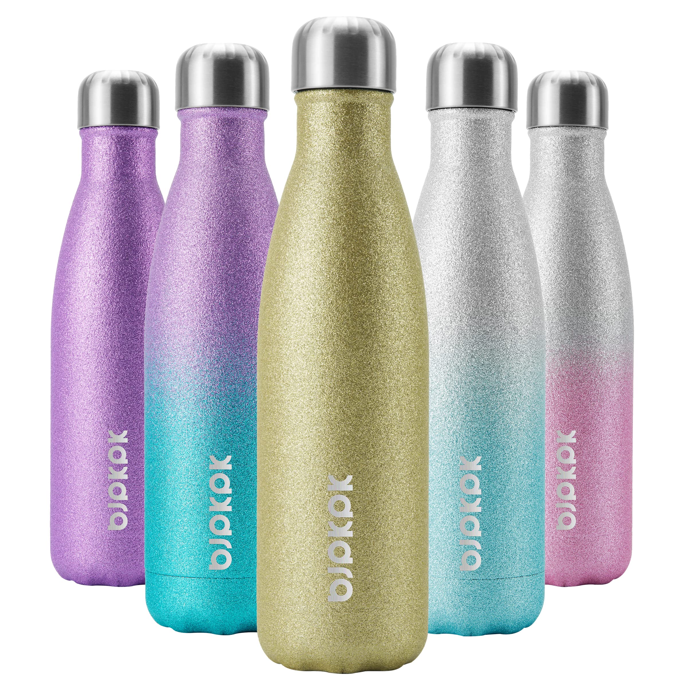 BJPKPK 25oz Insulated Stainless Steel Water Bottles Reusable Metal Travel Sports Water Bottle Keep Cold and Hot,Elegant Green