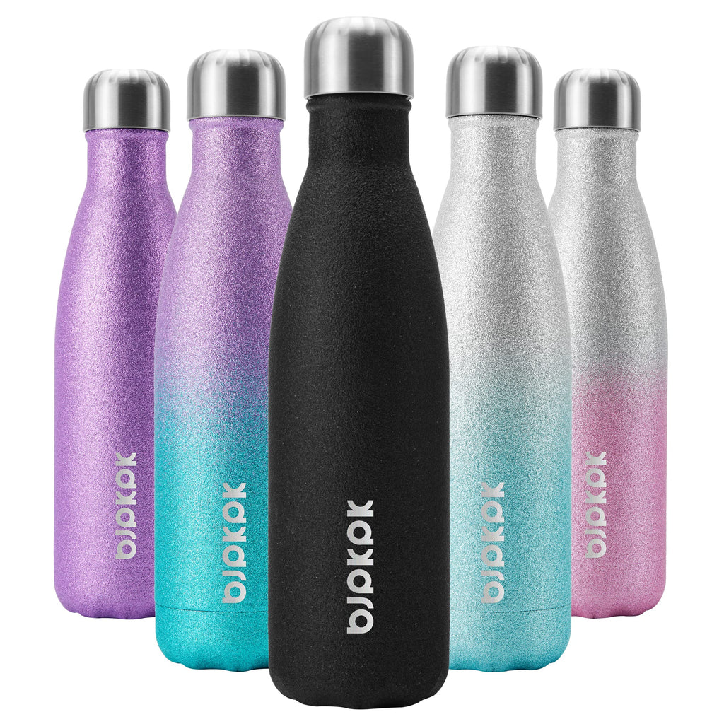 BJPKPK 25oz Insulated Stainless Steel Water Bottles Reusable Metal Travel Sports Water Bottle Keep Cold and Hot,Elegant Green