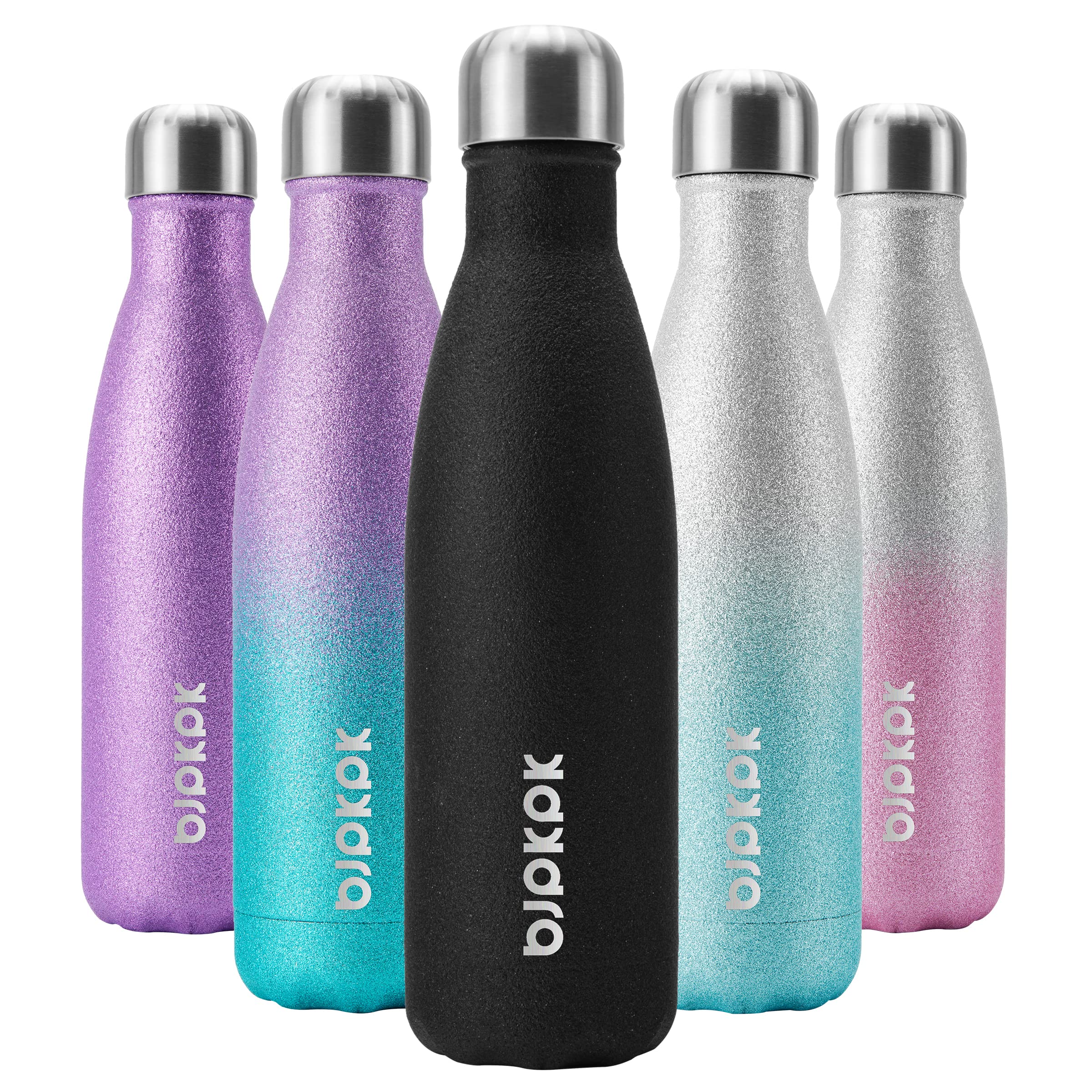 BJPKPK 25oz Insulated Stainless Steel Water Bottles Reusable Metal Travel Sports Water Bottle Keep Cold and Hot,Elegant Green