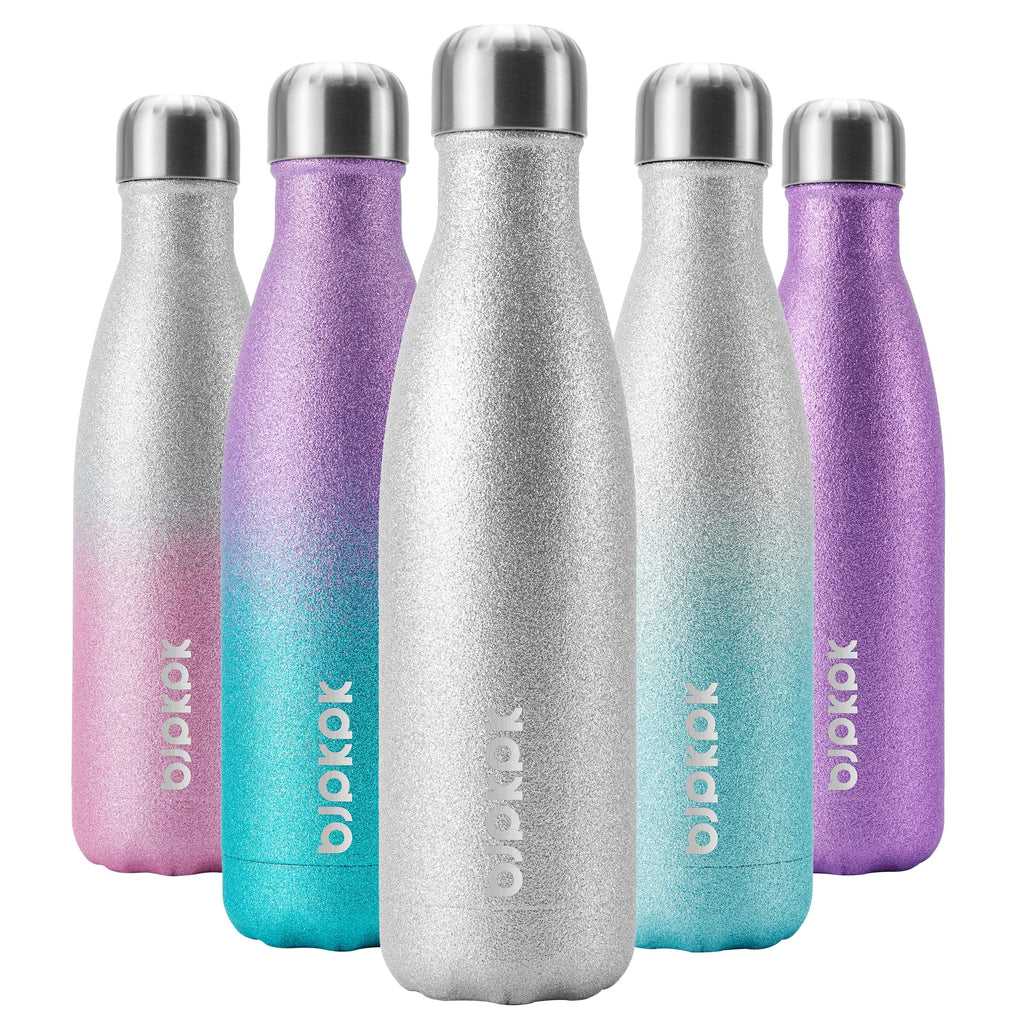 BJPKPK 25oz Insulated Stainless Steel Water Bottles Reusable Metal Travel Sports Water Bottle Keep Cold and Hot,Elegant Green