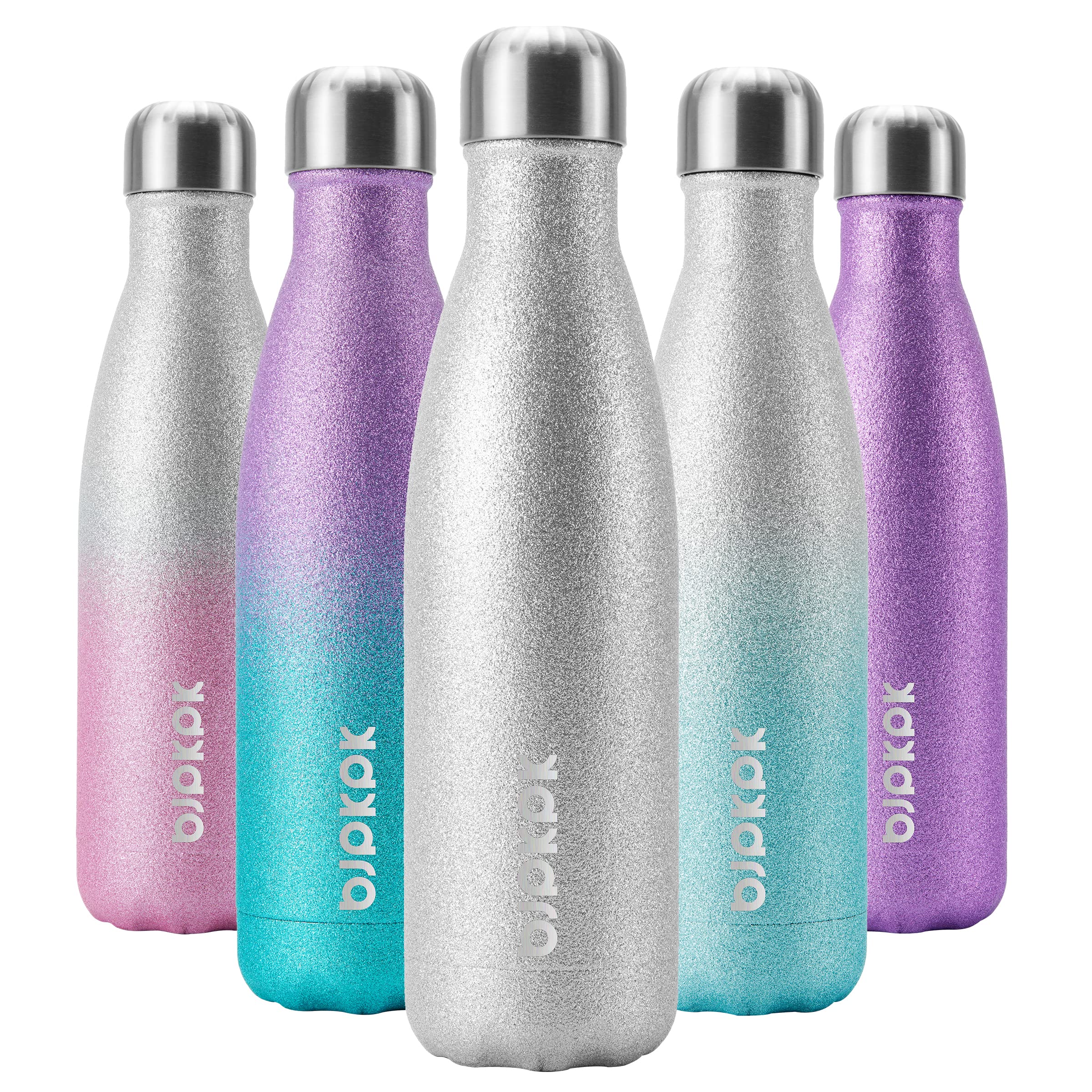 BJPKPK 25oz Insulated Stainless Steel Water Bottles Reusable Metal Travel Sports Water Bottle Keep Cold and Hot,Elegant Green