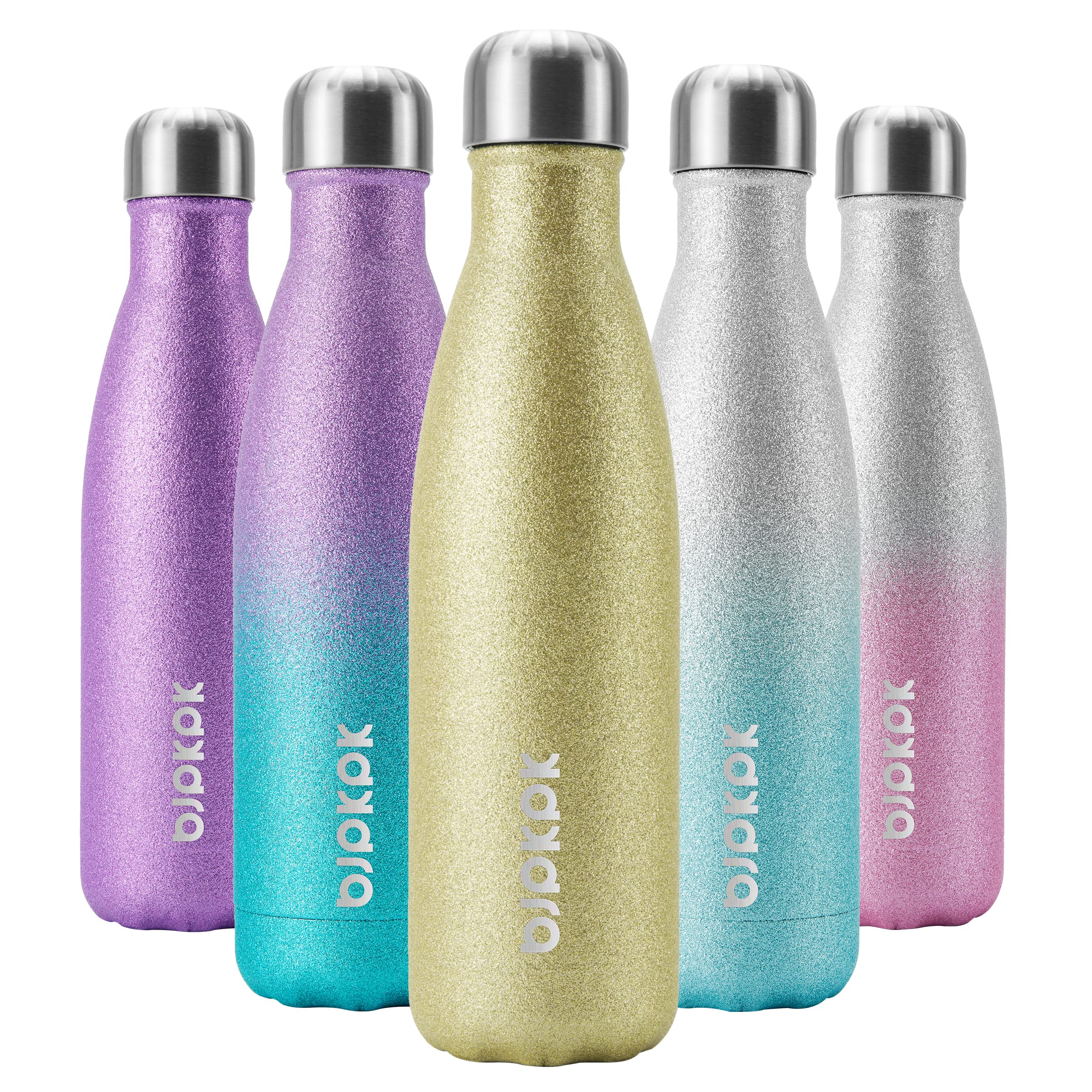 BJPKPK 25oz Insulated Stainless Steel Water Bottles Reusable Metal Travel Sports Water Bottle Keep Cold and Hot,Elegant Green