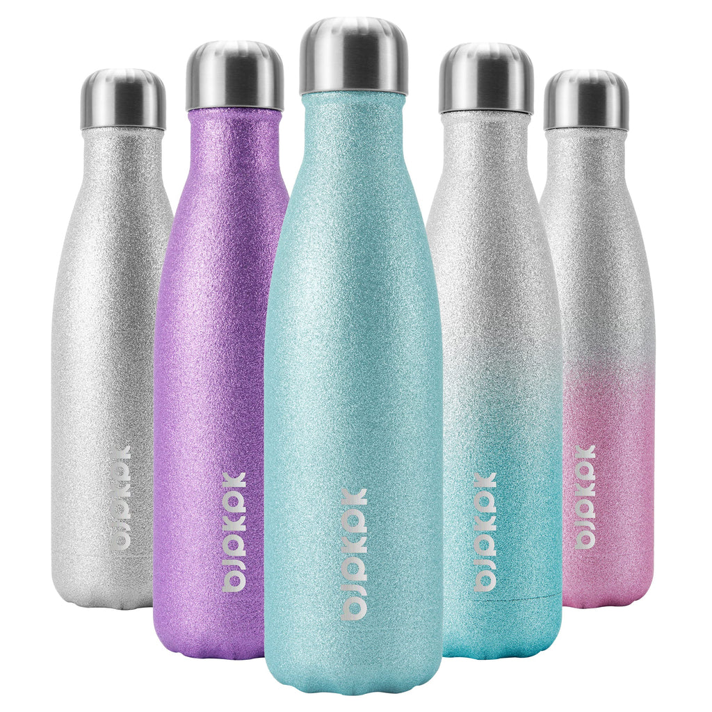 BJPKPK 25oz Insulated Stainless Steel Water Bottles Reusable Metal Travel Sports Water Bottle Keep Cold and Hot,Elegant Green