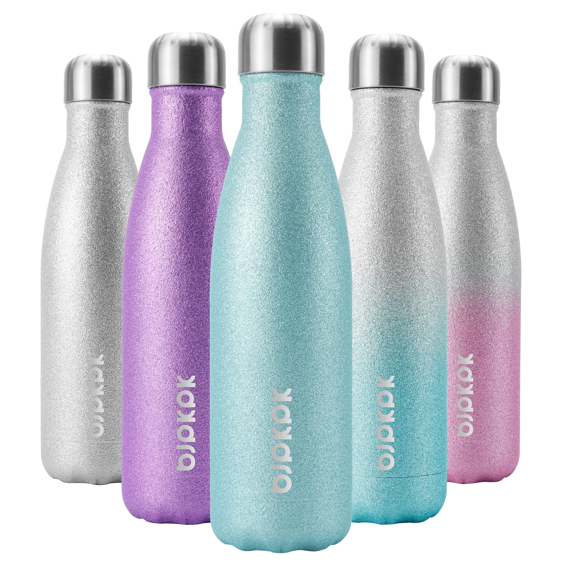 BJPKPK 25oz Insulated Stainless Steel Water Bottles Reusable Metal Travel Sports Water Bottle Keep Cold and Hot,Elegant Green