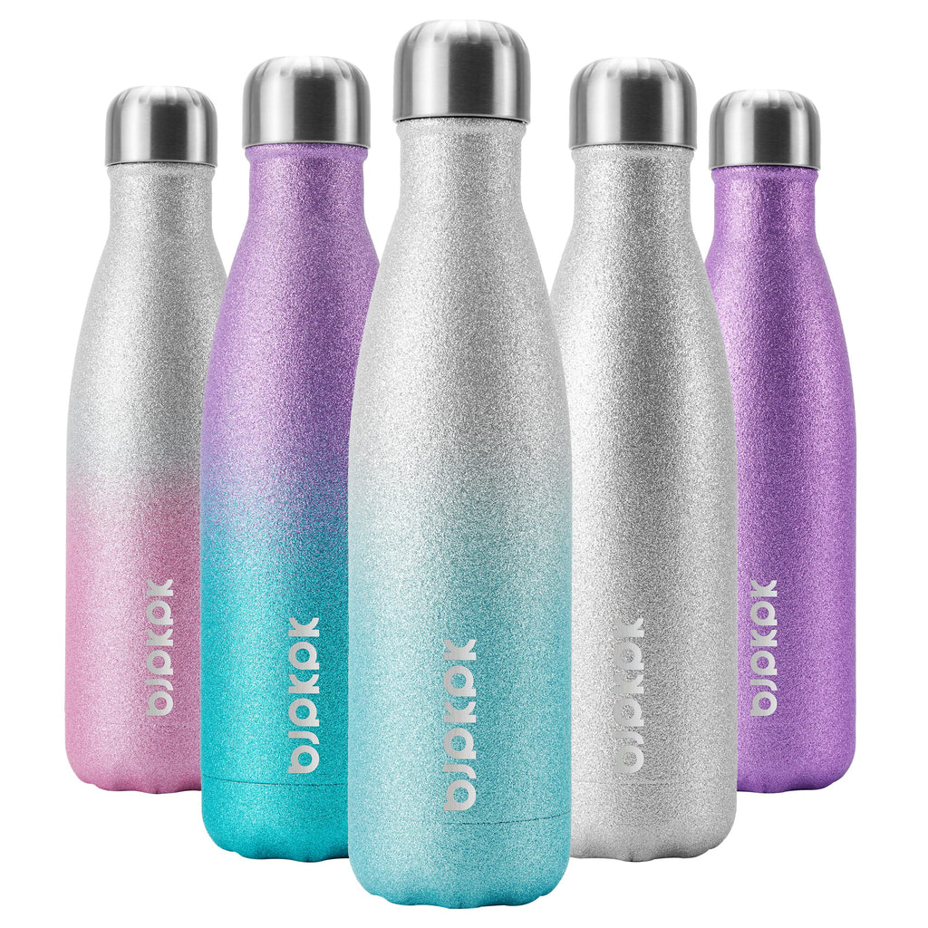 BJPKPK 25oz Insulated Stainless Steel Water Bottles Reusable Metal Travel Sports Water Bottle Keep Cold and Hot,Elegant Green