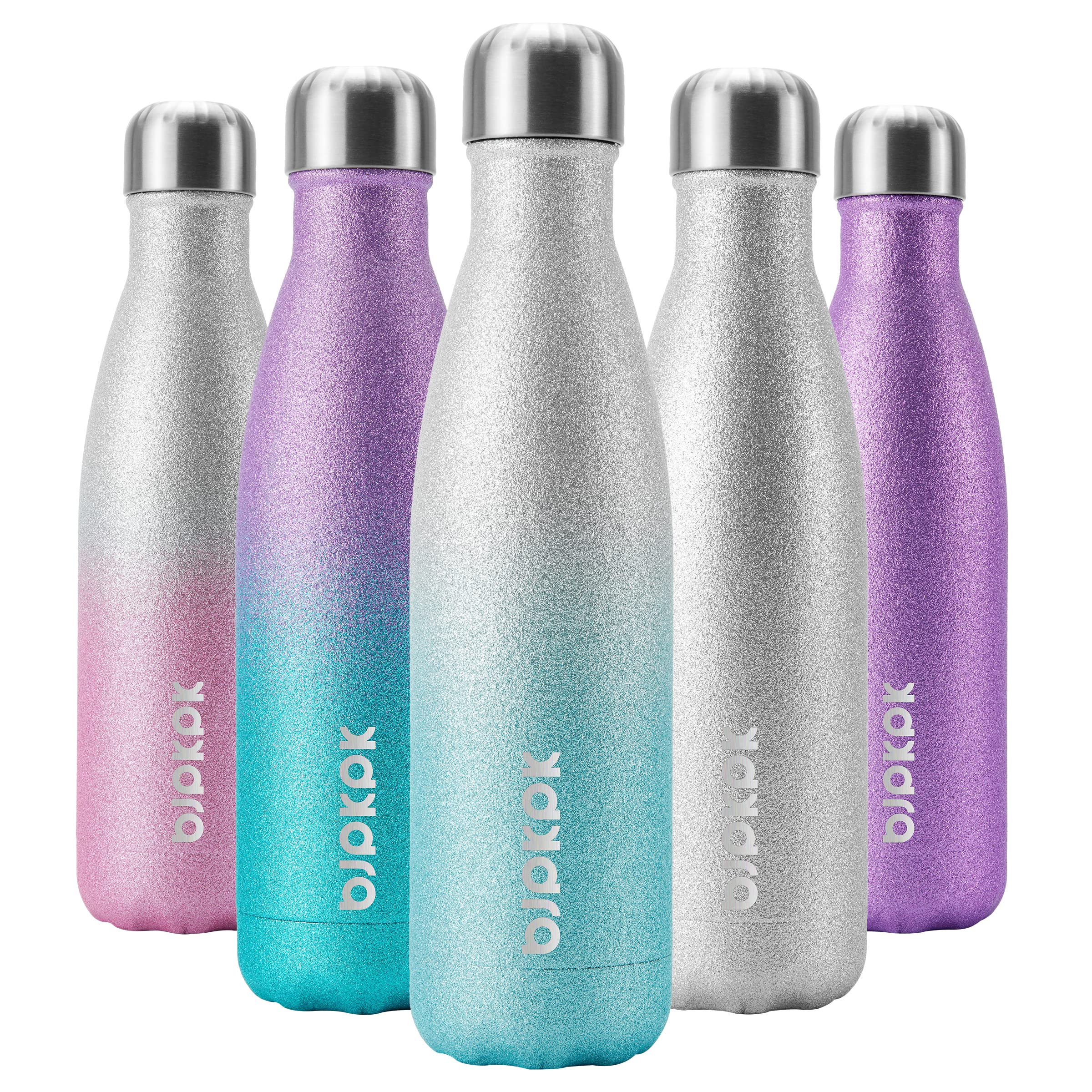 BJPKPK 25oz Insulated Stainless Steel Water Bottles Reusable Metal Travel Sports Water Bottle Keep Cold and Hot,Elegant Green