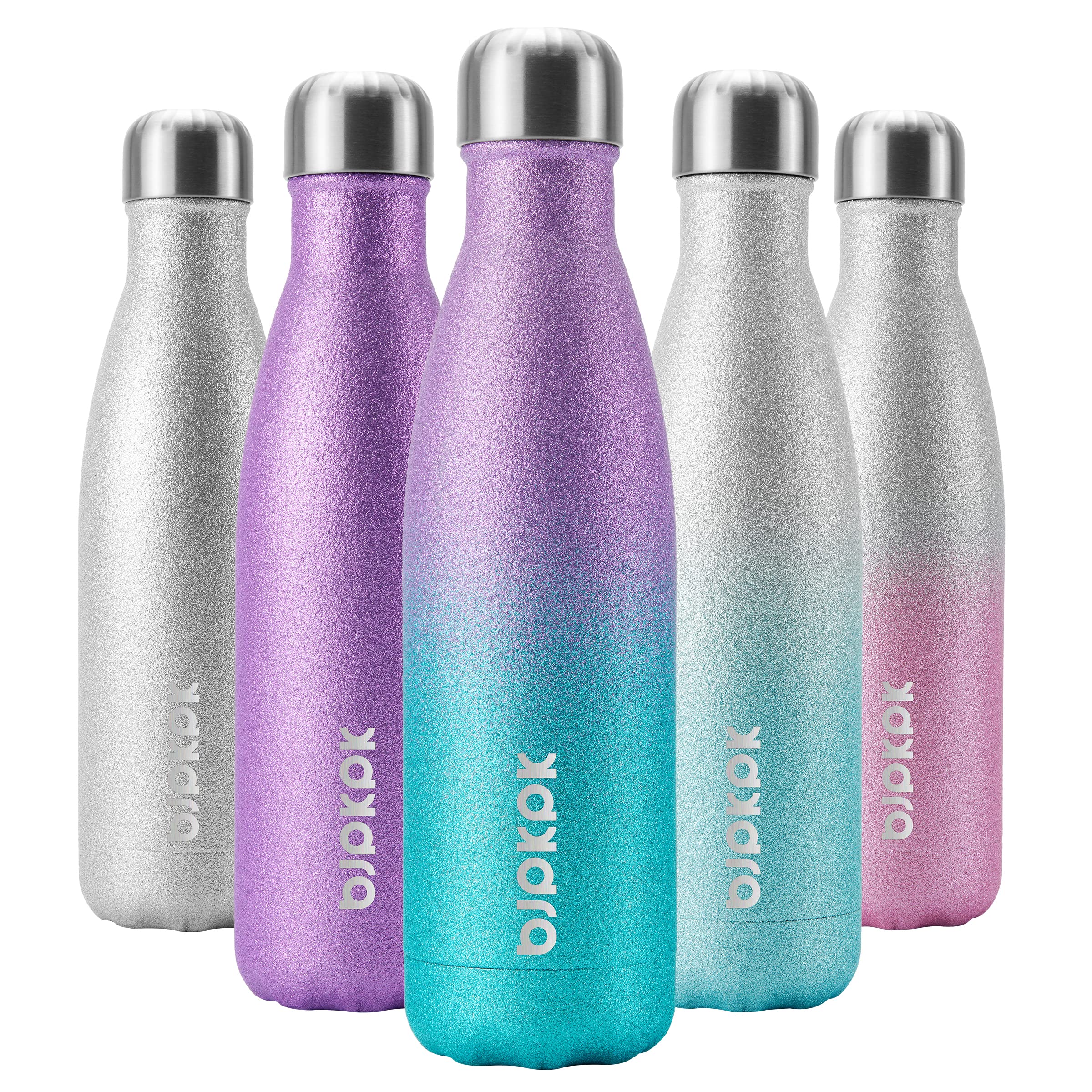 BJPKPK 25oz Insulated Stainless Steel Water Bottles Reusable Metal Travel Sports Water Bottle Keep Cold and Hot,Elegant Green